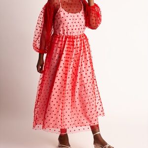Eloquii Puff Sleeve Polka Dot Dress (SOLD OUT 🌎)